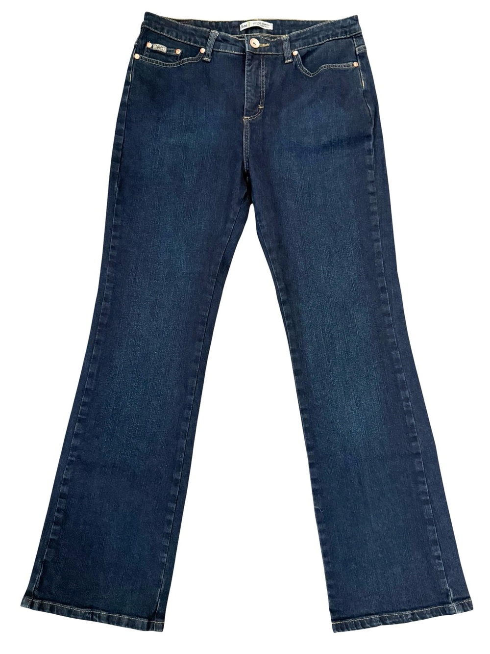 Lee Natural Bootcut Jeans Women’s 12M Dark Wash Blue Stretch Denim 31x30